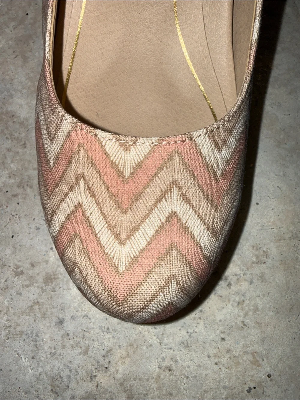 Vionic Pink Chevron Slingback Espadrilles